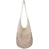 image:imageThe Sak 120 Hobo Bag  Large Womens Purse amp Shoulder Bag  Handbag With Back Zipper Pocket and Magnetic Snap ClosureCrochet Ecru Multi Beads