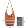 image:imageThe Sak 120 Hobo Bag  Large Womens Purse amp Shoulder Bag  Handbag With Back Zipper Pocket and Magnetic Snap ClosureTobacco Seminyak
