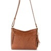 image:imageThe Sak Alameda Leather Crossbody Purse  Leather Womens Handbag for Everyday amp Travel  Cross Body Bag With ZipperTobacco Floral Embossed