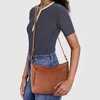 image:imageThe Sak Alameda Leather Crossbody Purse  Leather Womens Handbag for Everyday amp Travel  Cross Body Bag With ZipperTobacco Floral Embossed