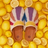 image:imageThe Sak Bolinas Clog for Kids in Crochet and Leather Slip On EntryMulti Sunbeam