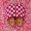 image:imageThe Sak Bolinas Clog for Kids in Crochet and Leather Slip On EntryPink Check