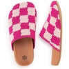image:imageThe Sak Bolinas Clog for Kids in Crochet and Leather Slip On EntryPink Check
