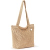 image:imageThe Sak Casual Classics Tote Bag  Hand Crochet Womans Purse For Everyday Travel Beach Bag  Handbag With Shoulder StrapsBamboo WGold