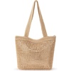 image:imageThe Sak Casual Classics Tote Bag  Hand Crochet Womans Purse For Everyday Travel Beach Bag  Handbag With Shoulder StrapsBamboo WGold