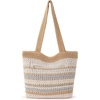 image:imageThe Sak Casual Classics Tote Bag  Hand Crochet Womans Purse For Everyday Travel Beach Bag  Handbag With Shoulder StrapsSand Stripe