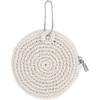 image:imageThe Sak Circle Coin Pouch in Crochet Change Purse with Zipper Closure EcruRosewood