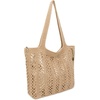 image:imageThe Sak Crafted Classics Tote Bag  Hand Crochet Womens Purse For Everyday Travel Beach Bag  Carryall Shoulder Bag StrapsBamboo With Gold