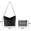 image:imageThe Sak De Young Hobo Bag  Premium Leather Womens Handbag for Everyday amp Travel  Durable Large Purse With Zipper PocketBlack