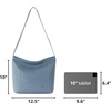 image:imageThe Sak De Young Hobo Bag  Premium Leather Womens Handbag for Everyday amp Travel  Durable Large Purse With Zipper PocketMaritime