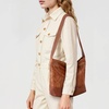image:imageThe Sak De Young Hobo Bag  Premium Leather Womens Handbag for Everyday amp Travel  Durable Large Purse With Zipper PocketTobacco Floral Emboss
