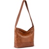image:imageThe Sak De Young Hobo Bag  Premium Leather Womens Handbag for Everyday amp Travel  Durable Large Purse With Zipper PocketTobacco Floral Emboss