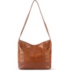 image:imageThe Sak De Young Hobo Bag  Premium Leather Womens Handbag for Everyday amp Travel  Durable Large Purse With Zipper PocketTobacco Floral Emboss