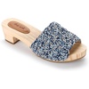 image:imageThe Sak Ella Clog Sandal in Crochet Slip On ShoeBlue Static Shell