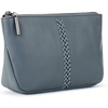 image:imageThe Sak Essential Medium Pouch in Leather Travel Bag with Zipper Closure Denim Crochet