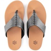 image:imageThe Sak Everly Slide Sandal  Womens Flat Fashion Slides with Soft Cushion Sole  Beach Slip On Sandals For EverydayDark Silver