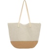 image:imageThe Sak Faye Tote in Crochet Double Shoulder Straps Natural amp Bamboo Block