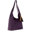 image:imageThe Sak Huntley Hobo Bag  Premium Leather Womens Purse for Everyday amp Travel  Handbag with Shoulder Bag StrapsAubergine Suede