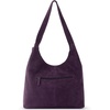 image:imageThe Sak Huntley Hobo Bag  Premium Leather Womens Purse for Everyday amp Travel  Handbag with Shoulder Bag StrapsAubergine Suede