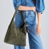 image:imageThe Sak Huntley Hobo Bag  Premium Leather Womens Purse for Everyday amp Travel  Handbag with Shoulder Bag StrapsMoss Suede