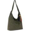 image:imageThe Sak Huntley Hobo Bag  Premium Leather Womens Purse for Everyday amp Travel  Handbag with Shoulder Bag StrapsMoss Suede