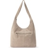 image:imageThe Sak Huntley Hobo Bag  Premium Leather Womens Purse for Everyday amp Travel  Handbag with Shoulder Bag StrapsSand Suede