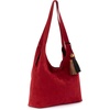 image:imageThe Sak Huntley Hobo Bag  Premium Leather Womens Purse for Everyday amp Travel  Handbag with Shoulder Bag StrapsScarlet Suede