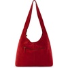 image:imageThe Sak Huntley Hobo Bag  Premium Leather Womens Purse for Everyday amp Travel  Handbag with Shoulder Bag StrapsScarlet Suede