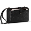 image:imageThe Sak Iris Smartphone Crossbody Purse  Small Womens Cellphone Bag amp Wallet For Everyday Convertible Wristlet With ZipperBlack Emboss  Leather