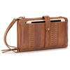 image:imageThe Sak Iris Smartphone Crossbody Purse  Small Womens Cellphone Bag amp Wallet For Everyday Convertible Wristlet With ZipperTobacco Crafted Stripe
