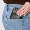 image:imageThe Sak Iris Wallet in Leather Elevated Card Holder with Keychain Black Leaf Embossed IIBlack Leaf Emboss