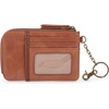 image:imageThe Sak Iris Wallet in Leather Elevated Card Holder with Keychain Black Leaf Embossed IITobacco Floral Emboss