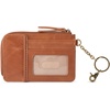 image:imageThe Sak Iris Wallet in Leather Elevated Card Holder with Keychain Black Leaf Embossed IITobacco Floral Emboss