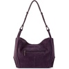 image:imageThe Sak Los Feliz Hobo Purse  Premium Large Leather Womens Handbag for Everyday amp Travel  Durable Purse With Zipper PocketAubergine Suede