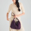 image:imageThe Sak Los Feliz Hobo Purse  Premium Large Leather Womens Handbag for Everyday amp Travel  Durable Purse With Zipper PocketAubergine Suede
