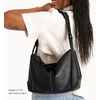 image:imageThe Sak Los Feliz Hobo Purse  Premium Large Leather Womens Handbag for Everyday amp Travel  Durable Purse With Zipper PocketBlack