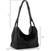 image:imageThe Sak Los Feliz Hobo Purse  Premium Large Leather Womens Handbag for Everyday amp Travel  Durable Purse With Zipper PocketBlack