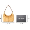 image:imageThe Sak Los Feliz Hobo Purse  Premium Large Leather Womens Handbag for Everyday amp Travel  Durable Purse With Zipper PocketButtercup