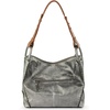 image:imageThe Sak Los Feliz Hobo Purse  Premium Large Leather Womens Handbag for Everyday amp Travel  Durable Purse With Zipper PocketDark Silver
