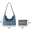 image:imageThe Sak Los Feliz Hobo Purse  Premium Large Leather Womens Handbag for Everyday amp Travel  Durable Purse With Zipper PocketMaritime