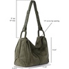 image:imageThe Sak Los Feliz Hobo Purse  Premium Large Leather Womens Handbag for Everyday amp Travel  Durable Purse With Zipper PocketMoss Suede
