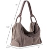 image:imageThe Sak Los Feliz Hobo Purse  Premium Large Leather Womens Handbag for Everyday amp Travel  Durable Purse With Zipper PocketMushroom Suede
