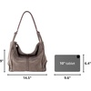 image:imageThe Sak Los Feliz Hobo Purse  Premium Large Leather Womens Handbag for Everyday amp Travel  Durable Purse With Zipper PocketMushroom Suede