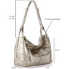 image:imageThe Sak Los Feliz Hobo Purse  Premium Large Leather Womens Handbag for Everyday amp Travel  Durable Purse With Zipper PocketPyrite