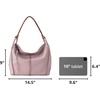 image:imageThe Sak Los Feliz Hobo Purse  Premium Large Leather Womens Handbag for Everyday amp Travel  Durable Purse With Zipper PocketRosewood