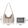 image:imageThe Sak Los Feliz Hobo Purse  Premium Large Leather Womens Handbag for Everyday amp Travel  Durable Purse With Zipper PocketSand