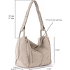 image:imageThe Sak Los Feliz Hobo Purse  Premium Large Leather Womens Handbag for Everyday amp Travel  Durable Purse With Zipper PocketSand Suede