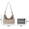 image:imageThe Sak Los Feliz Hobo Purse  Premium Large Leather Womens Handbag for Everyday amp Travel  Durable Purse With Zipper PocketSand Suede