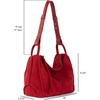 image:imageThe Sak Los Feliz Hobo Purse  Premium Large Leather Womens Handbag for Everyday amp Travel  Durable Purse With Zipper PocketScarlet Suede