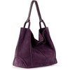 image:imageThe Sak Los Feliz Large Tote Bag  Womens Purse For Everyday Travel Beach Bag  Roomy Handbag With Shoulder Bag StrapAubergine Suede